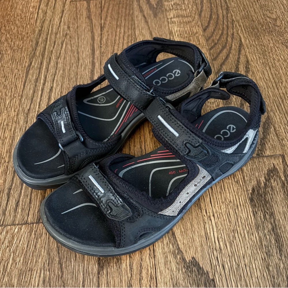 Ecco Yucatan Sandals Womens Size 40 US 9 Sports Hiking Outdoor Beige Black